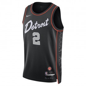 NBA Mænd Trøje Detroit Pistons Cade Cunningham 2023-24 Nike City Edition Sort Swingman